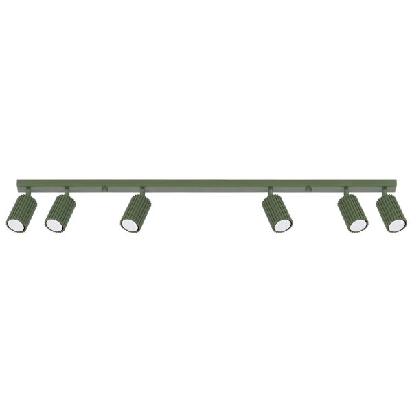 Deckenlampe Modern 117 cm lang GU10 6-flammig schwenkbar Grün