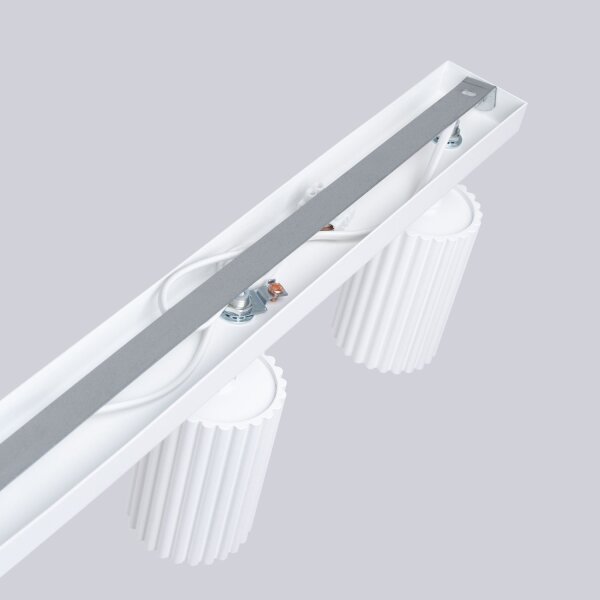 Deckenlampe Modern Weiß 117 cm schwenkbar 6x GU10 Aluminium