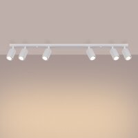 Deckenlampe Modern Weiß 117 cm schwenkbar 6x GU10...