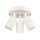 Deckenlampe Modern in Creme Ø 19,5 cm schwenkbar 3x GU10 Alu