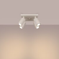Deckenstrahler Aluminium GU10 Creme B:25 cm flexibel