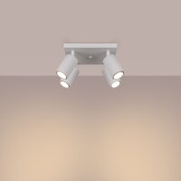 Deckenstrahler Aluminium GU10 Weiß B:25 cm flexibel