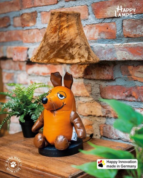 Tischlampe Sendung mit der Maus 52 cm vegan Kunstleder LED