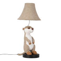 Tischleuchte Kinderzimmer 58 cm hoch Erdmännchen LED
