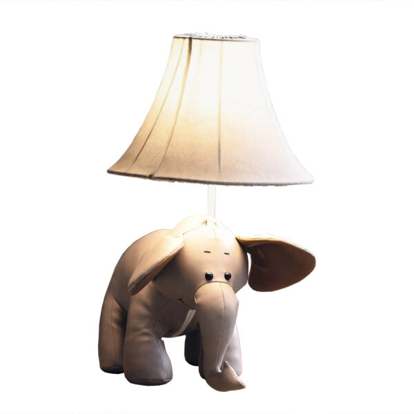 LED Tischleuchte Kinderzimmer Elefant 48 cm Grau vegan