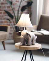 LED Tischleuchte Kinderzimmer Elefant 48 cm Grau vegan