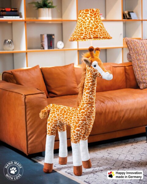 Kinderleuchte Giraffe 126 cm Braun Beige Weiß vegan LED