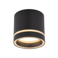 Deckenlampe Schwarz Aufputz Ø 8,5 cm klein Metall