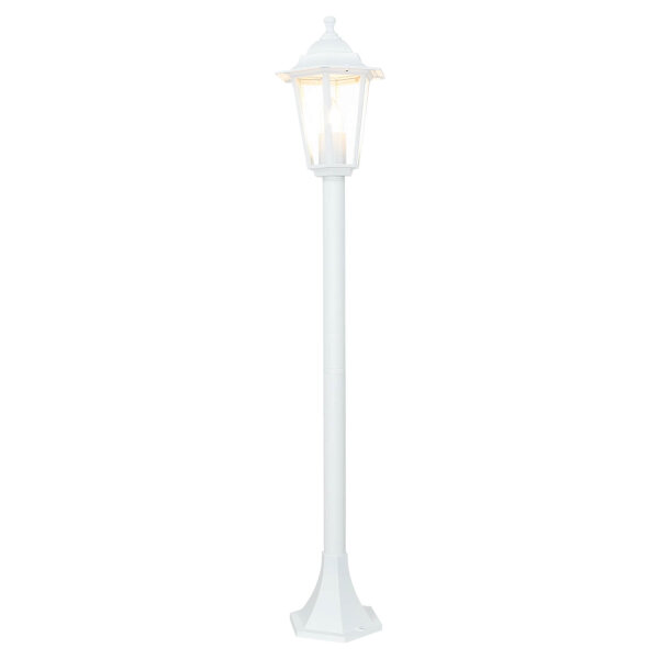 Garten Stehlampe Weiß H:1,05m E37 Laterne PARIS