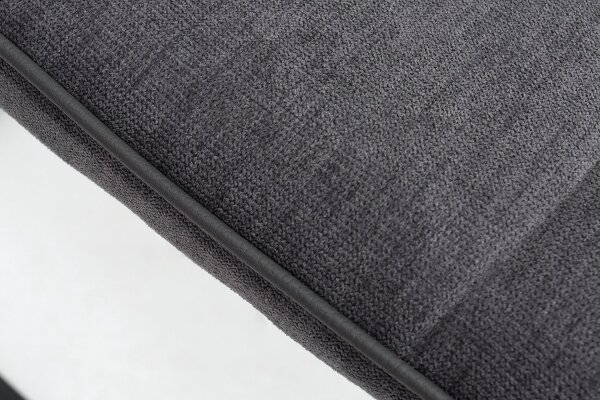 Freischwinger ohne Armlehne Stoff Metall in Grau Schwarz