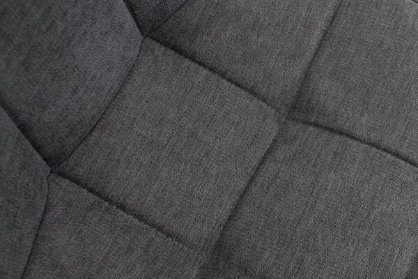 Freischwinger ohne Armlehne Stoff Metall in Grau Schwarz