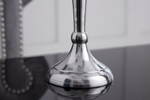 Kerzenhalter für Stabkerzen 5-armig in Silber 40 cm hoch