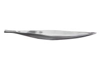 Dekoschale Metall Blatt Design 60 cm lang in Silber
