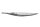 Dekoschale Metall Blatt Design 60 cm lang in Silber