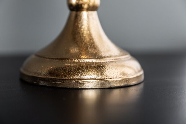 Kerzenhalter für Stabkerzen Metall in Gold H: 40 cm 5-armig