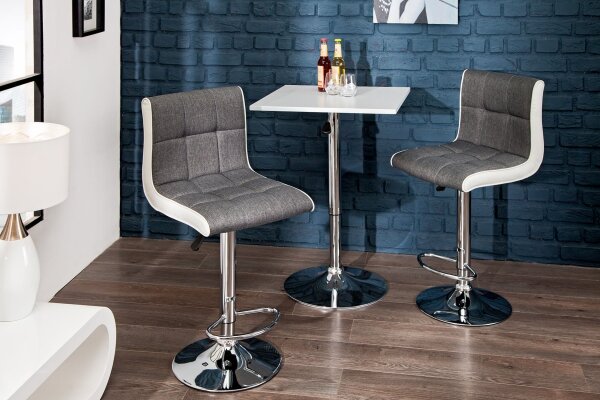 Barstuhl höhenverstellbar Kunstleder Stoff Metall Modern