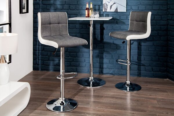 Barstuhl höhenverstellbar Kunstleder Stoff Metall Modern
