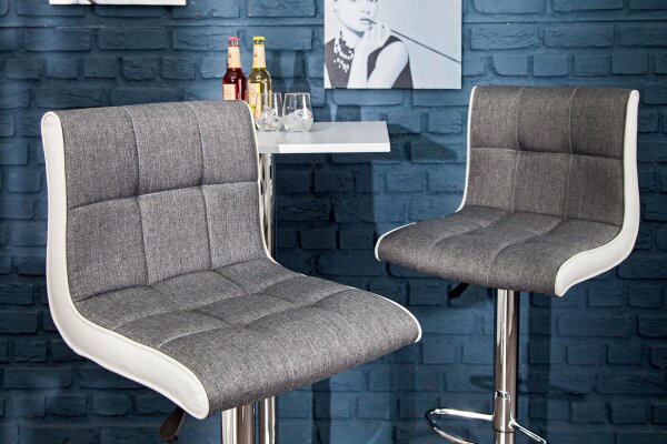 Barstuhl höhenverstellbar Kunstleder Stoff Metall Modern