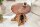 Beistelltisch Teak Holz massiv Ø 40 cm Unikat Handarbeit