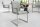 Freischwinger Stuhl mit Armlehne Stoff Edelstahl Grau Chrom