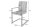 Freischwinger Stuhl mit Armlehne Stoff Edelstahl Grau Chrom
