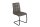 Freischwinger Stuhl Grau Schwarz Stoff Eisen Modern