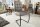 Freischwinger Stuhl Grau Schwarz Stoff Eisen Modern