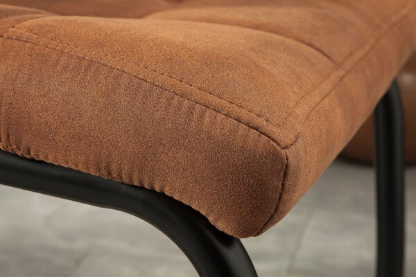 Schwingstuhl Braun Schwarz Stoff Eisen Modern KENYA