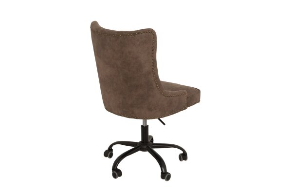 Schreibtischstuhl höhenverstellbar Stoff Metall Chesterfield