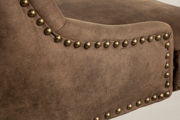 Schreibtischstuhl höhenverstellbar Stoff Metall Chesterfield