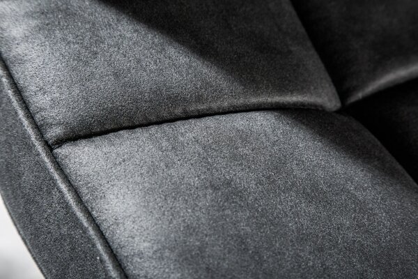Barstuhl höhenverstellbar Stoff Metall mit Lehne Grau Schwarz