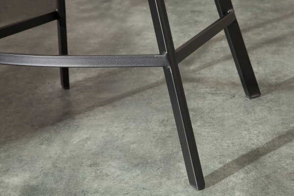 Barhocker Samt Metall Braun antik Schwarz mit Lehne