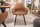 Stuhl Esszimmer Braun Schwarz aus Stoff Metall mit Armlehne