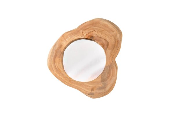 Wandspiegel Teakholz Unikat B: 31 cm klein Handarbeit