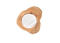 Wandspiegel Teakholz Unikat B: 31 cm klein Handarbeit