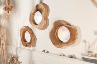 Wandspiegel Teakholz Unikat B: 31 cm klein Handarbeit