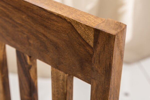 Esszimmerstuhl Holz Sheesham mit Polster Kolonialstil