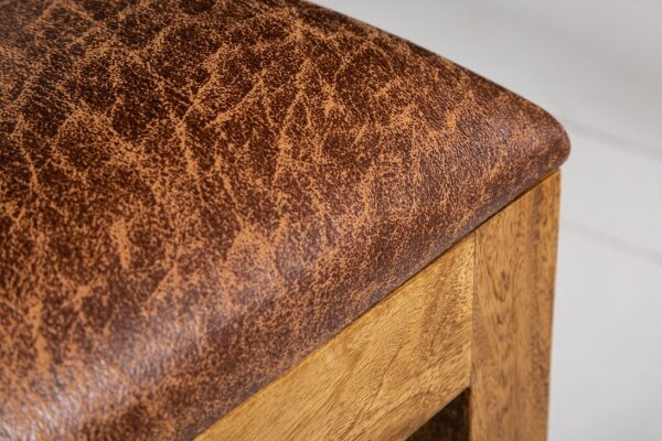 Esszimmerstuhl Holz Sheesham mit Polster Kolonialstil