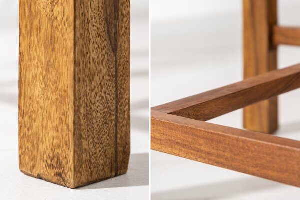 Esszimmerstuhl Holz Sheesham mit Polster Kolonialstil