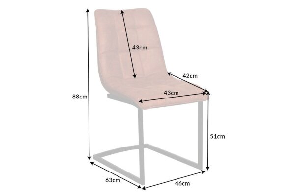 Schwingstuhl Esszimmer Braun Schwarz aus Stoff Metall