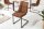 Schwingstuhl Esszimmer Braun Schwarz aus Stoff Metall