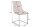 Freischwinger Stuhl Beige Schwarz aus Stoff Metall