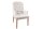 Esszimmerstuhl Beige Stoff Holz Chesterfield mir Armlehne