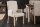 Esszimmerstuhl Beige Stoff Holz Chesterfield mir Armlehne
