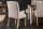 Esszimmerstuhl Beige Stoff Holz Chesterfield mir Armlehne