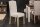 Esszimmerstuhl Beige Stoff Holz ohne Armlehne Chesterfield