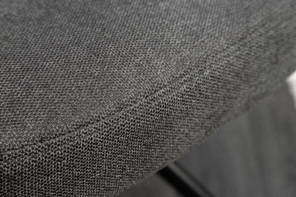 Drehstuhl Samt Metall Anthrazit Schwarz ohne Rollen