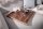 Tablett 50 cm Sheesham Holz massiv Braun Grau quadratisch