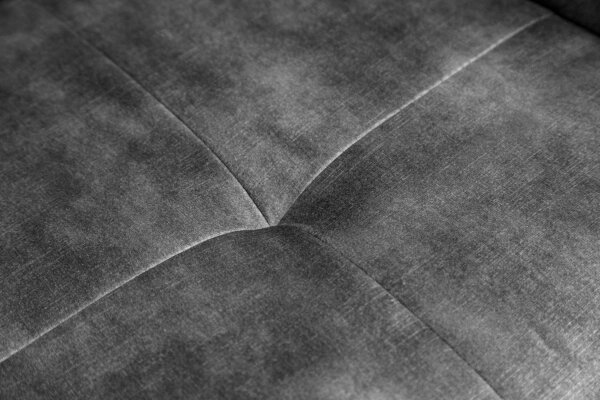 Bürostuhl mit Armlehne ohne Rollen Samt Metall Grau Schwarz