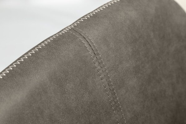 Esszimmerstuhl Taupe Schwarz Bauhaus Stoff Metall LILLE